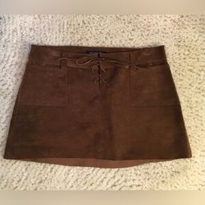 Abercrombie Vintage Late 90’s 100% Leather Mini Skirt - NWT